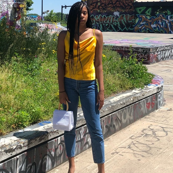 Lisa Folawiyo Beaded Top Handle in Yellow/White - Picture 4 of 4